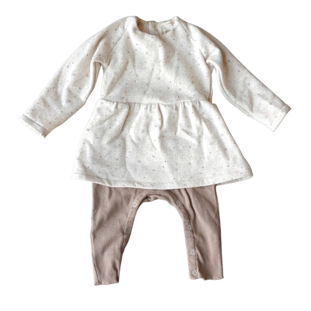 Zara mini brown poka dot onsie
